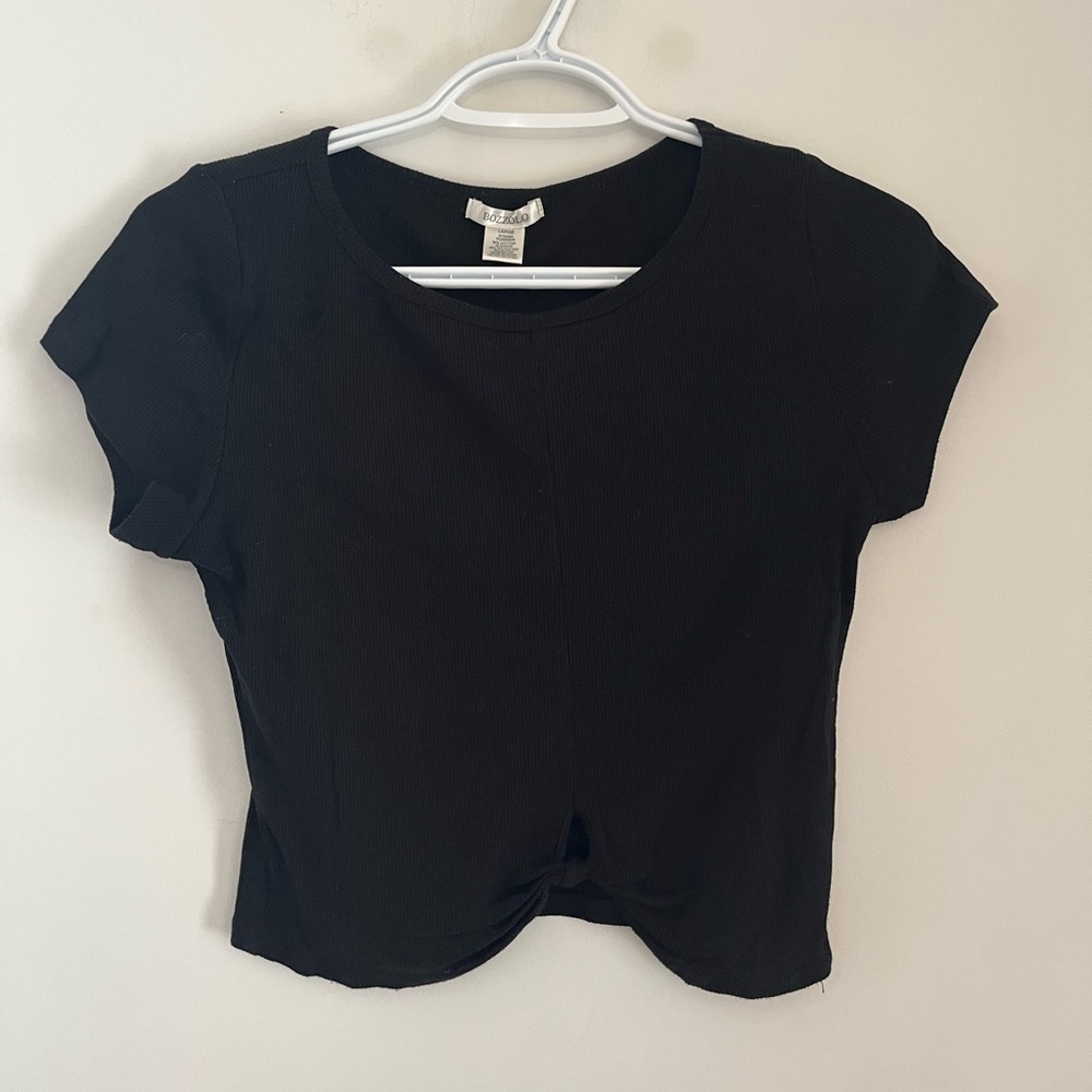 Bozzolo Black Knotted Crop - 9/10 Condition